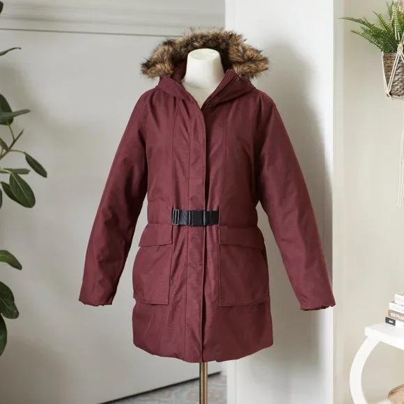The North Face Women's Arctic Winter Parka | Red-Brown Micro Herringbone - Picture 1 of 14